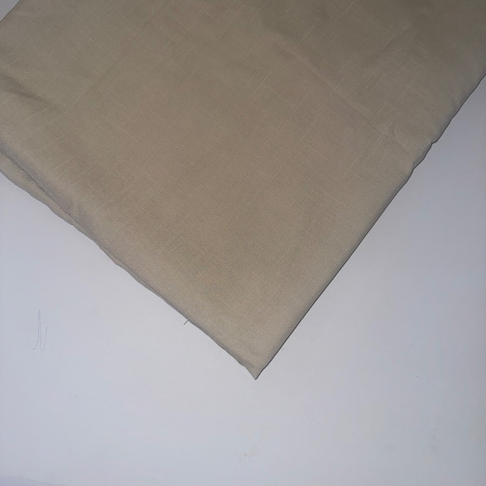 Linen Blend Fabric 4 Yards Beige Slub Texture Crafting Yardage